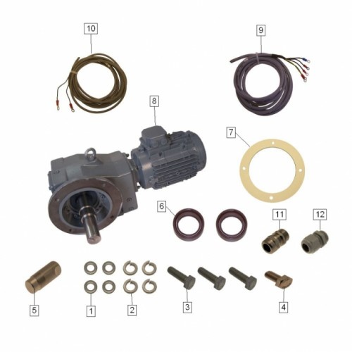 Gear Motor Assembly - MPR 150 No. 1107 and higher